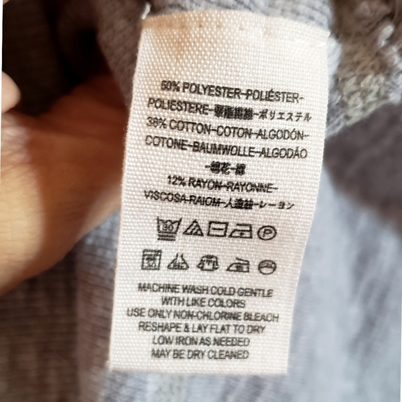 Free People We The Free Sweater Womans Gray PS Mock Neck Oversized Atheisure Top - Picture 9 of 10